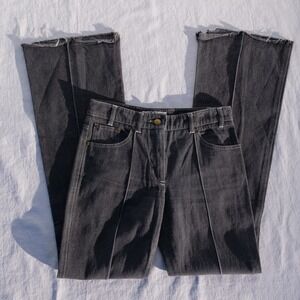Y2K does 70s‎ Chloé grey 100% cotton made in France bootcut mid rise jeans
